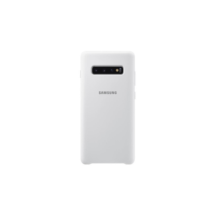 Силиконов калъф за Samsung Galaxy S10 + / S10 Plus, Ultraslim, Бял