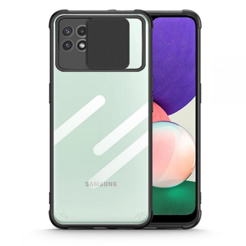 Carcasa TECH-PROTECT Cam Shield compatibila cu Samsung Galaxy A22 5G Black