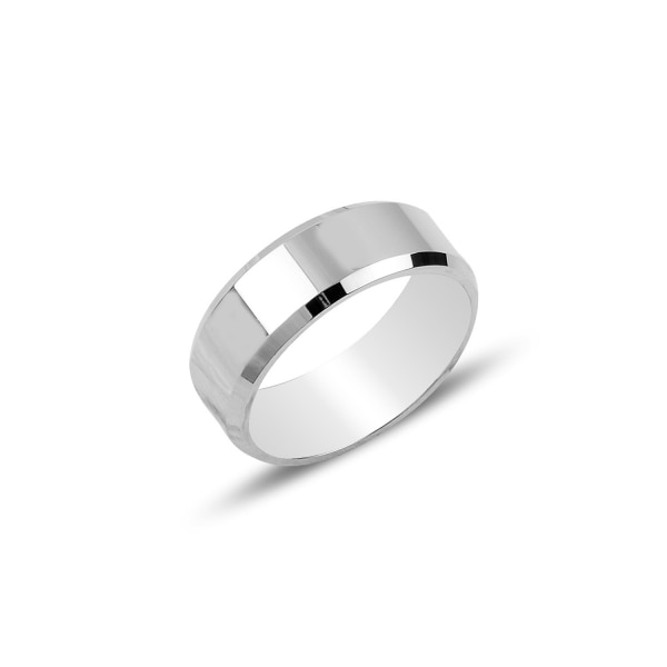 Inel argint simplu 6 mm, rodiat 14300