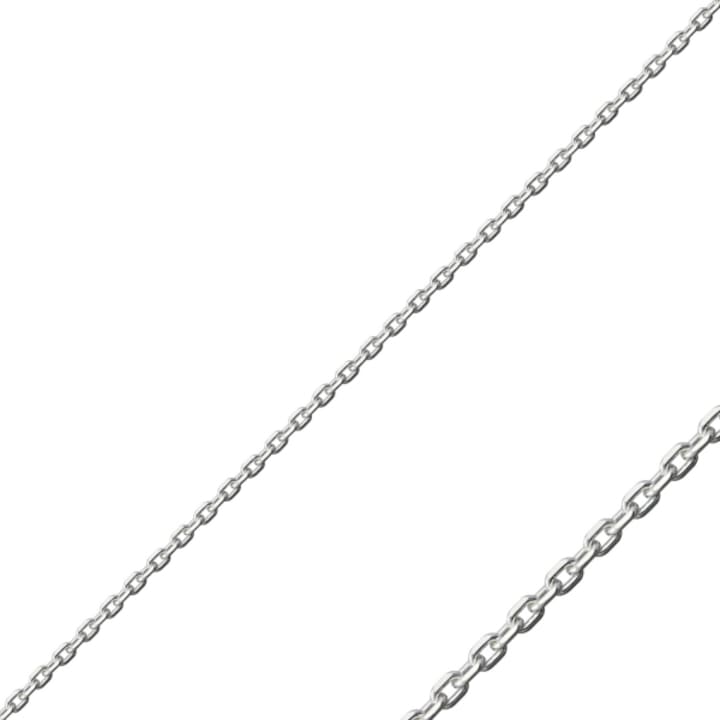 Сребърна верижка модел Forzentina овални брънки с диамантено рязане, BeSpecial, LTU0094_50, Дължина 50 см