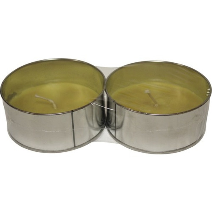 Жълта свещ Citronella Recycle, време на горене 5 часа