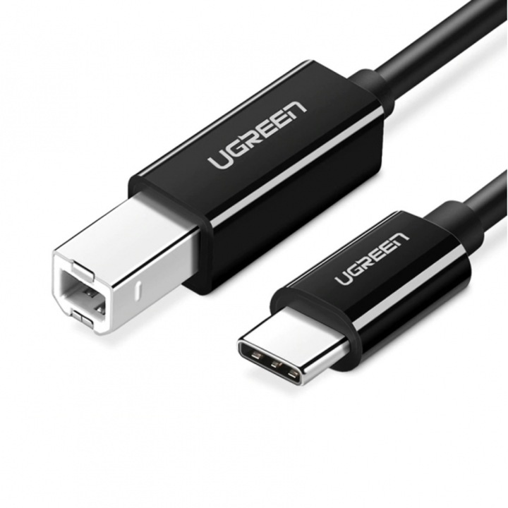 USB-C apa – USB B 2.0 apa kábel, 1 méter nyomtatóhoz vagy szkennerhez