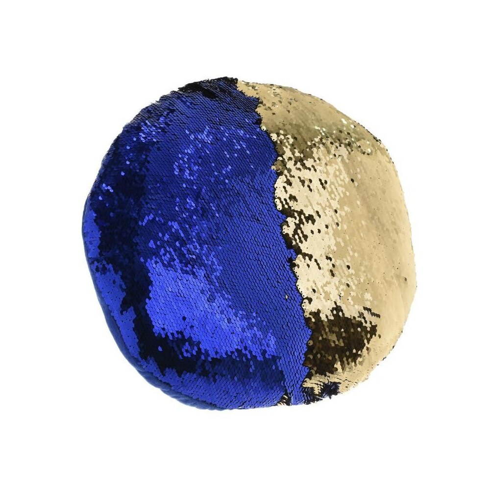 Perna decorativ albastra-auriu, 38cm, InArt