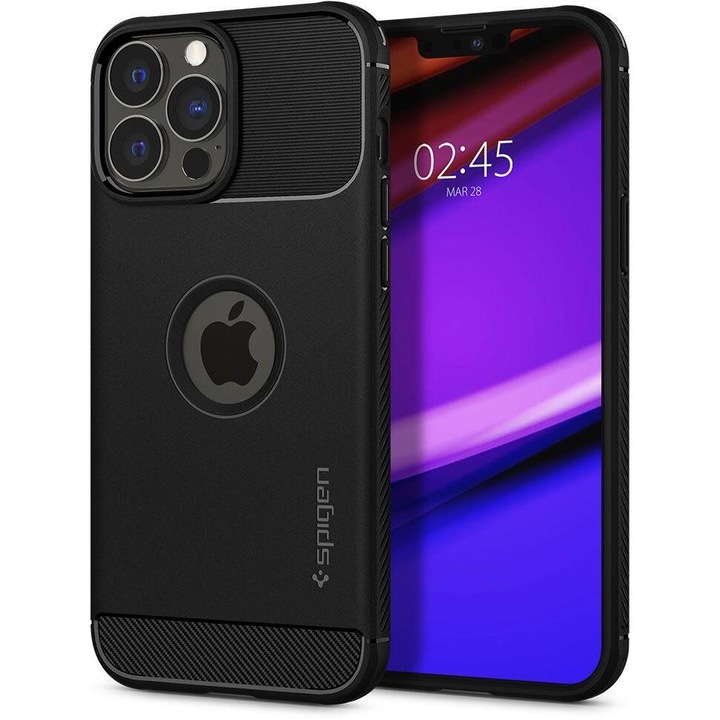 Калъф SPIGEN RUGGED ARMOR, за iPhone 13 Pro Max, матирано черен