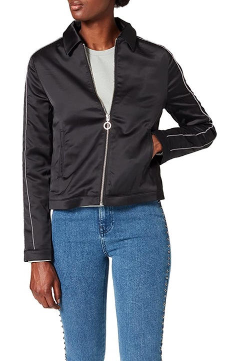 Jacheta dama, Find, Satin, Negru, XS INTL