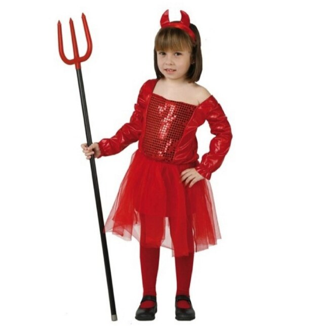 Costum Diavolita pentru Copii , GLITTER TEUFELIN , 3 - 4 ani