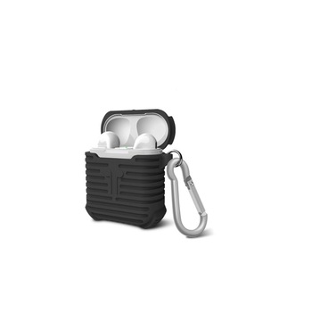 Husa suport pentru casti Apple AirPods, Negru Husa suport pentru casti Apple AirPods, Negru