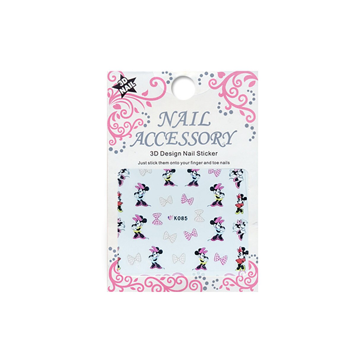 Sticker cu efect acrilic, MoonbasaNails, K085, Multicolor