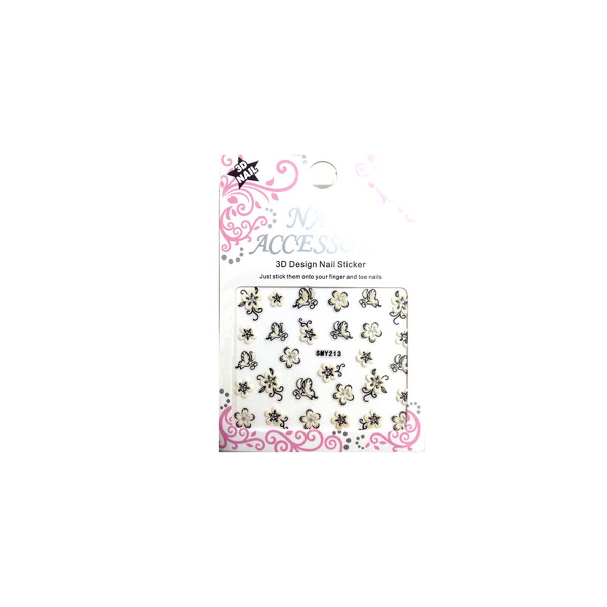Sticker cu efect acrilic, MoonbasaNails, SMY213BS, Multicolor