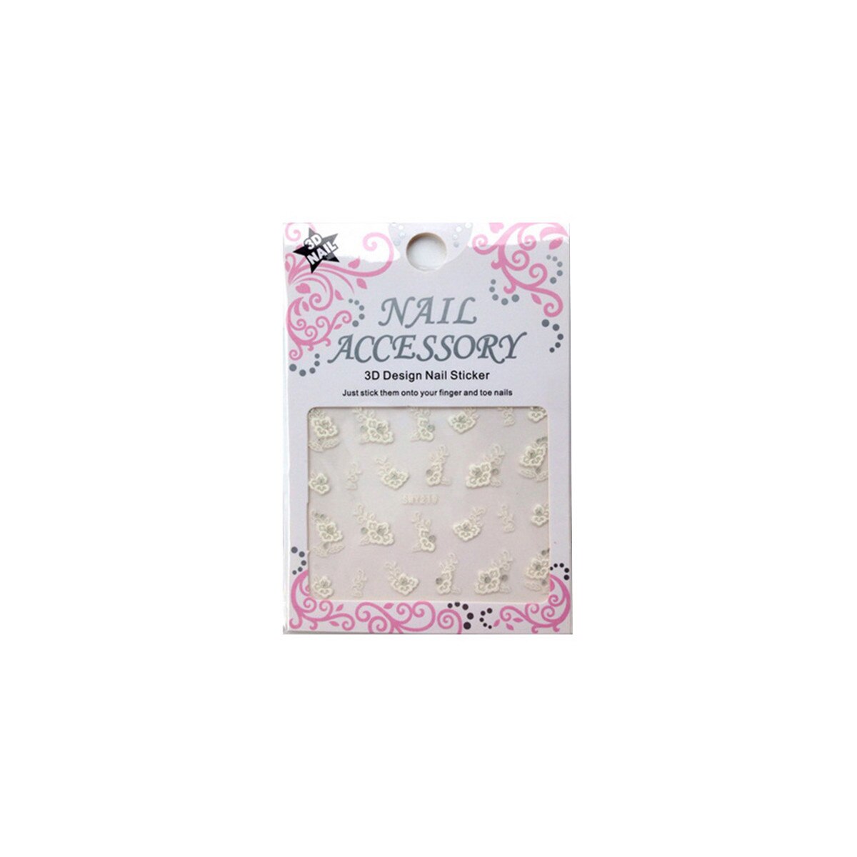 Sticker cu efect acrilic, MoonbasaNails, SMY219WS, Multicolor