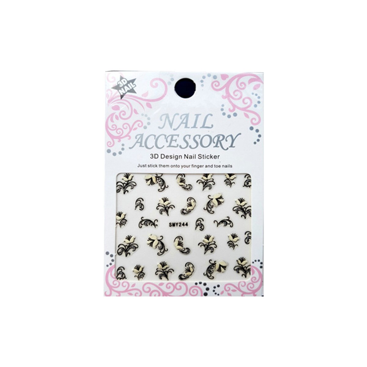 Sticker cu efect acrilic, MoonbasaNails, SMY244BS, Multicolor