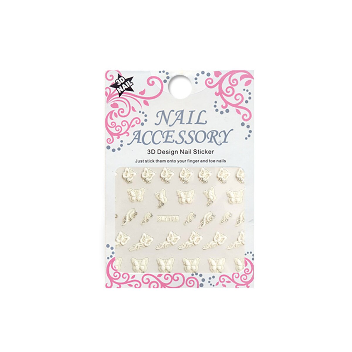 Sticker cu efect acrilic, MoonbasaNails, SMY169WS, Multicolor