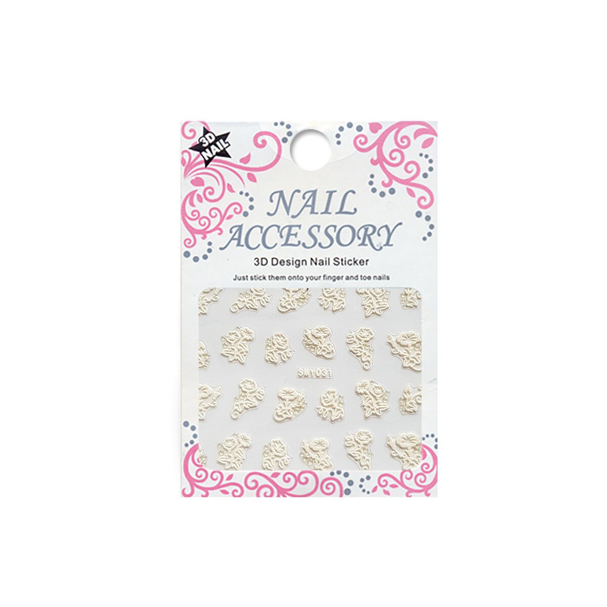 Sticker cu efect acrilic, MoonbasaNails, SMY031-WS, Multicolor