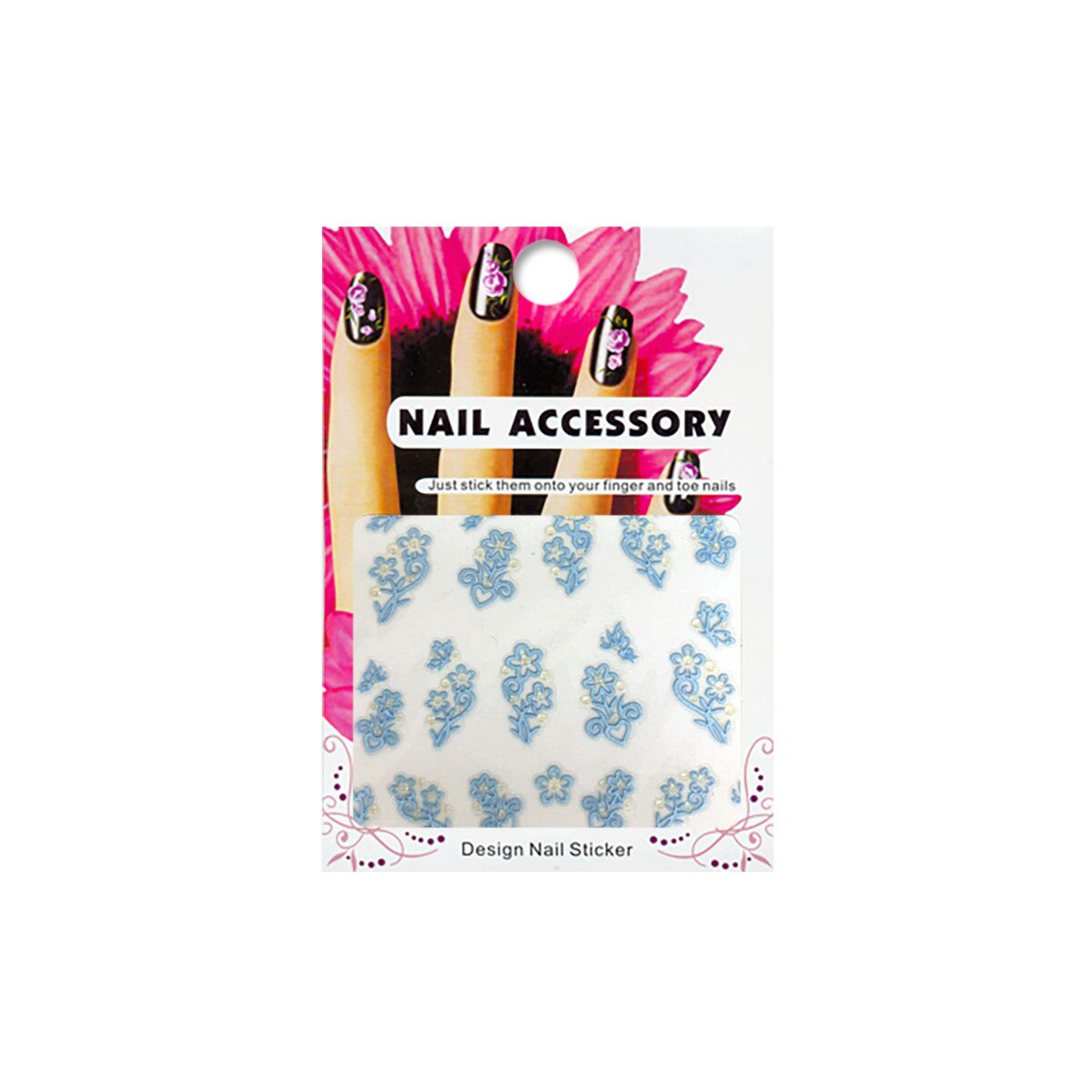 Sticker cu efect acrilic, MoonbasaNails, Y024, Multicolor