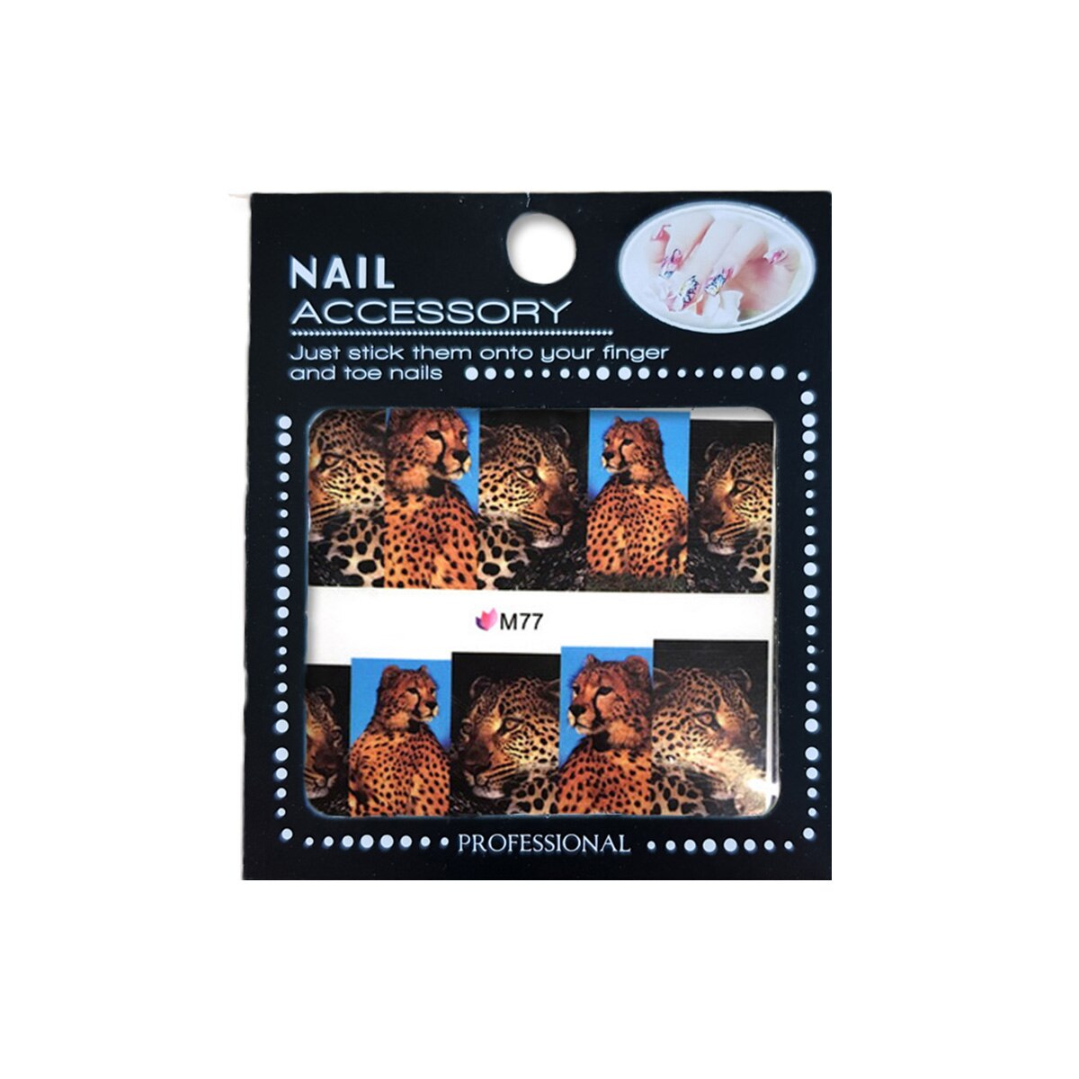 Sticker cu efect acrilic, MoonbasaNails, M77, Multicolor