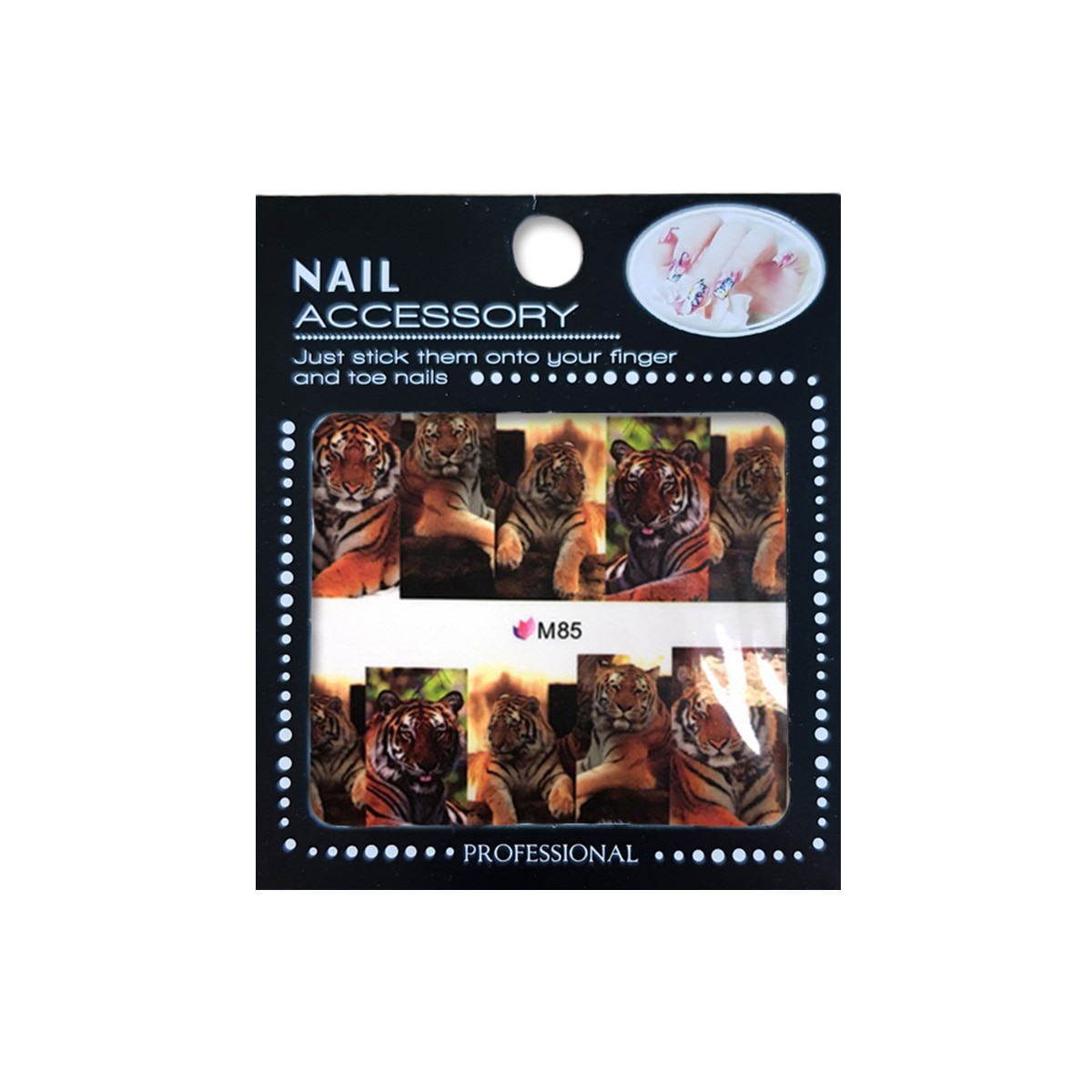 Sticker cu efect acrilic, MoonbasaNails, M85, Multicolor