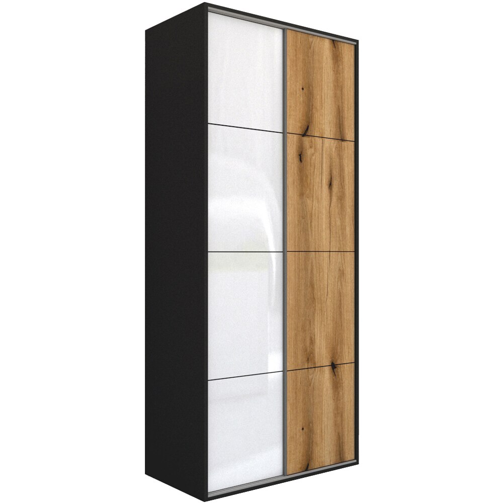 Dressing Genarom LEX D, Gri / Gri Lucios / Stejar Wotan L, 120 x 240 x 66 cm