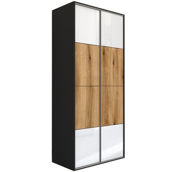 Dressing Genarom LEX A, Gri / Gri Lucios / Stejar Wotan M, 120 x 240 x 66 cm Dressing Genarom LEX A, Gri / Gri Lucios / Stejar Wotan M, 120 x 240 x 66 cm