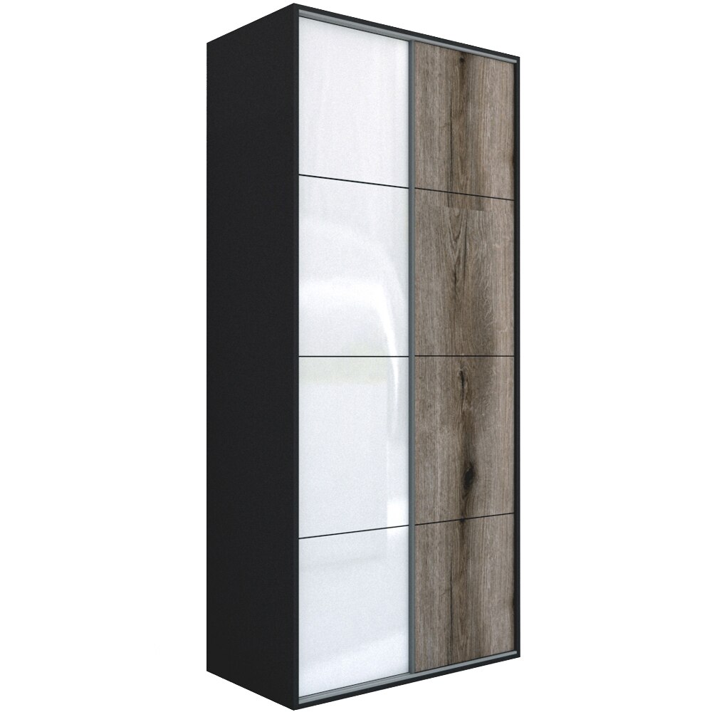 Dressing Genarom LEX C, Gri / Gri Lucios / Stejar Monastery L, 120 x 240 x 66 cm