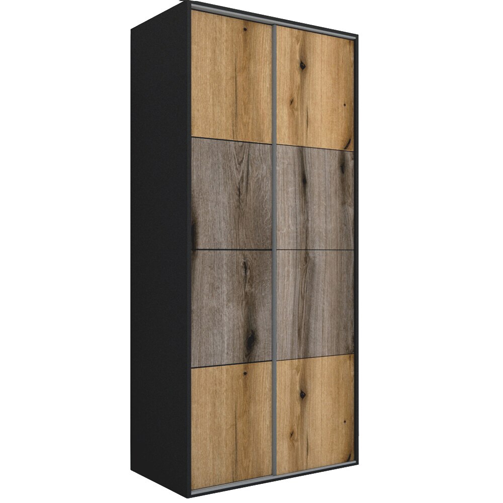 Dressing Genarom LEX B, Gri / Stejar Wotan / Stejar Monastery, 120 x 240 x 66 cm