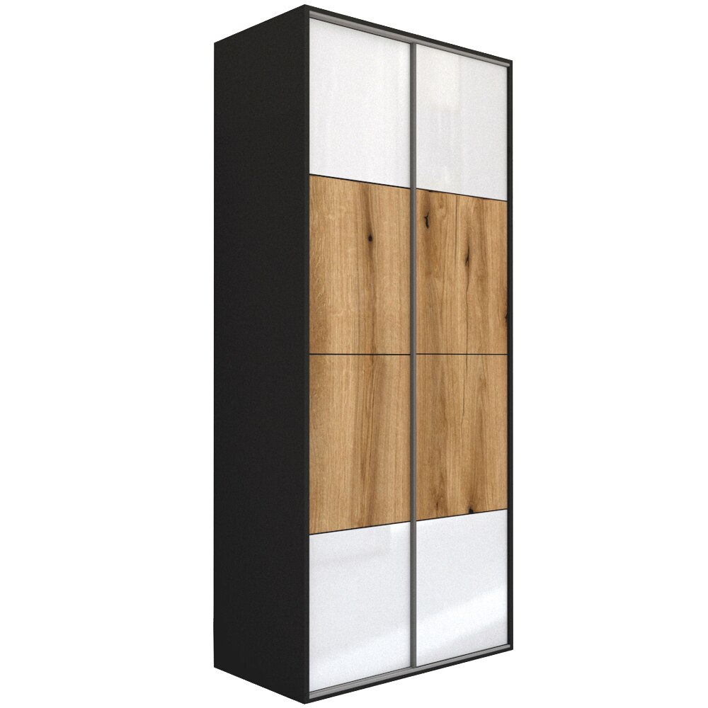Dressing Genarom LEX B, Gri / Gri Lucios / Stejar Wotan M, 120 x 240 x 66 cm