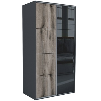 Dressing Genarom LEX C, Gri / Stejar Monastery / Negru Lucios L, 120 x 240 x 66 cm Dressing Genarom LEX C, Gri / Stejar Monastery / Negru Lucios L, 120 x 240 x 66 cm