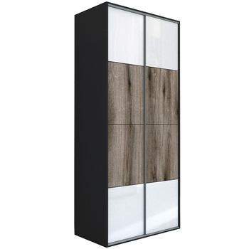 Dressing Genarom LEX C, Gri / Gri Lucios / Stejar Monastery M, 120 x 240 x 66 cm Dressing Genarom LEX C, Gri / Gri Lucios / Stejar Monastery M, 120 x 240 x 66 cm