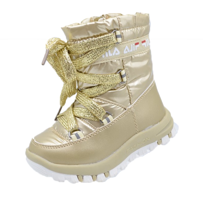 Cizme imblanite pentru fete Bessky TJ9272-3-23, Auriu 64487