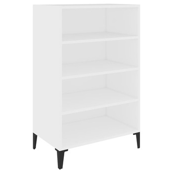 Comoda 4 rafturi, vidaXL, PAL-Lemn eucalipt, 57x35x90 cm, Alb/Negru Comoda 4 rafturi, vidaXL, PAL-Lemn eucalipt, 57x35x90 cm, Alb/Negru