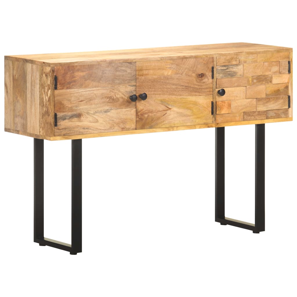 Comoda, vidaXL, Lemn masiv de mango-Metal, 116x35x75 cm, Maro