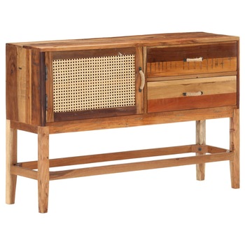 Comoda 2 sertare, vidaXL, Lemn reciclat, 118x30x76 cm, Maro Comoda 2 sertare, vidaXL, Lemn reciclat, 118x30x76 cm, Maro