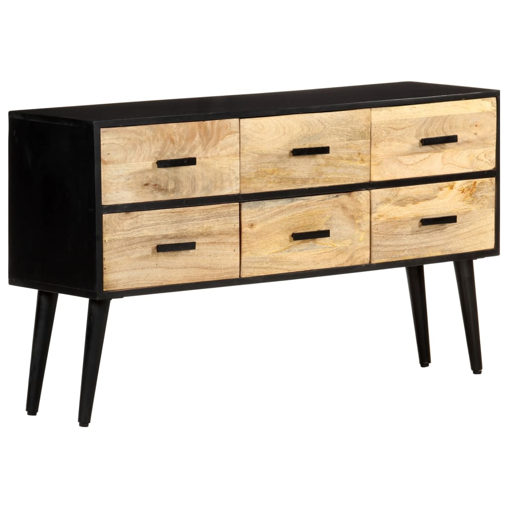 Comoda vidaXL, Lemn masiv de mango, 110x33x64 cm, Maro-Negru