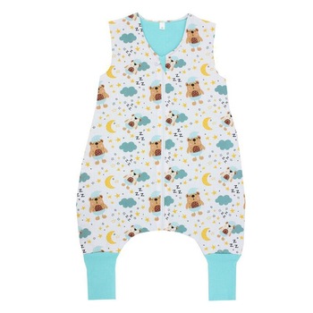 Sac de dormit, iarna, cu picioare, Ursuletul Zzzz, turcoaz 140 cm Sac de dormit, iarna, cu picioare, Ursuletul Zzzz, turcoaz 140 cm