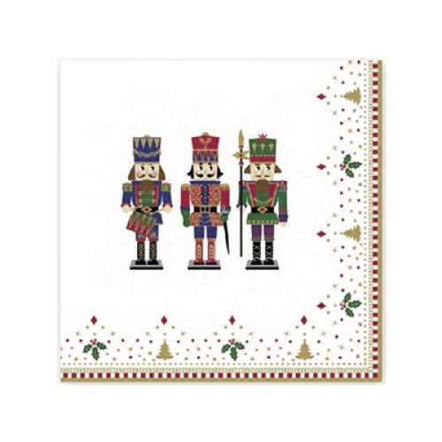 Servetele de masa decorative Nutcracker, 33 x 33 cm, 20 servetele/set, multicolor