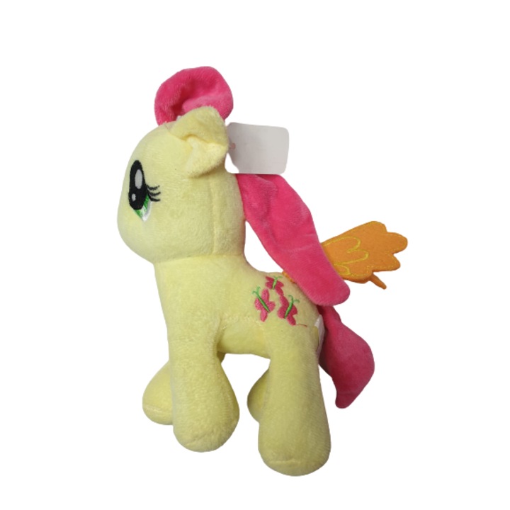 Jucarie de plus Unicorn cu ventuza 23 cm, Galben