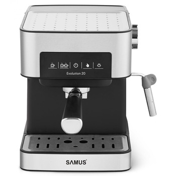 Espressor cafea, putere 850 W, capacitate 1.6 litri, presiune pompa 20 bar, panou touch control, rezervor din aliaj de aluminiu, indicatoare luminoase, argintiu/negru Espressor cafea, putere 850 W, capacitate 1.6 litri, presiune pompa 20 bar, panou touch control, rezervor din aliaj de aluminiu, indicatoare luminoase, argintiu/negru