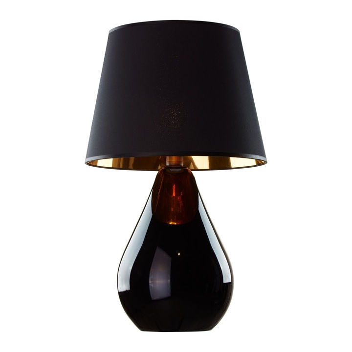 Veioza Pentru Noptiera Lacrima Black Lampka Nocna 1 Bec, Culoare Negru, E27-60w
