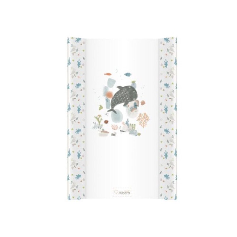 Saltea de infasat , suprafata tip PVC lavabila, cu intaritura, 70 x47,5 cm, model delfin