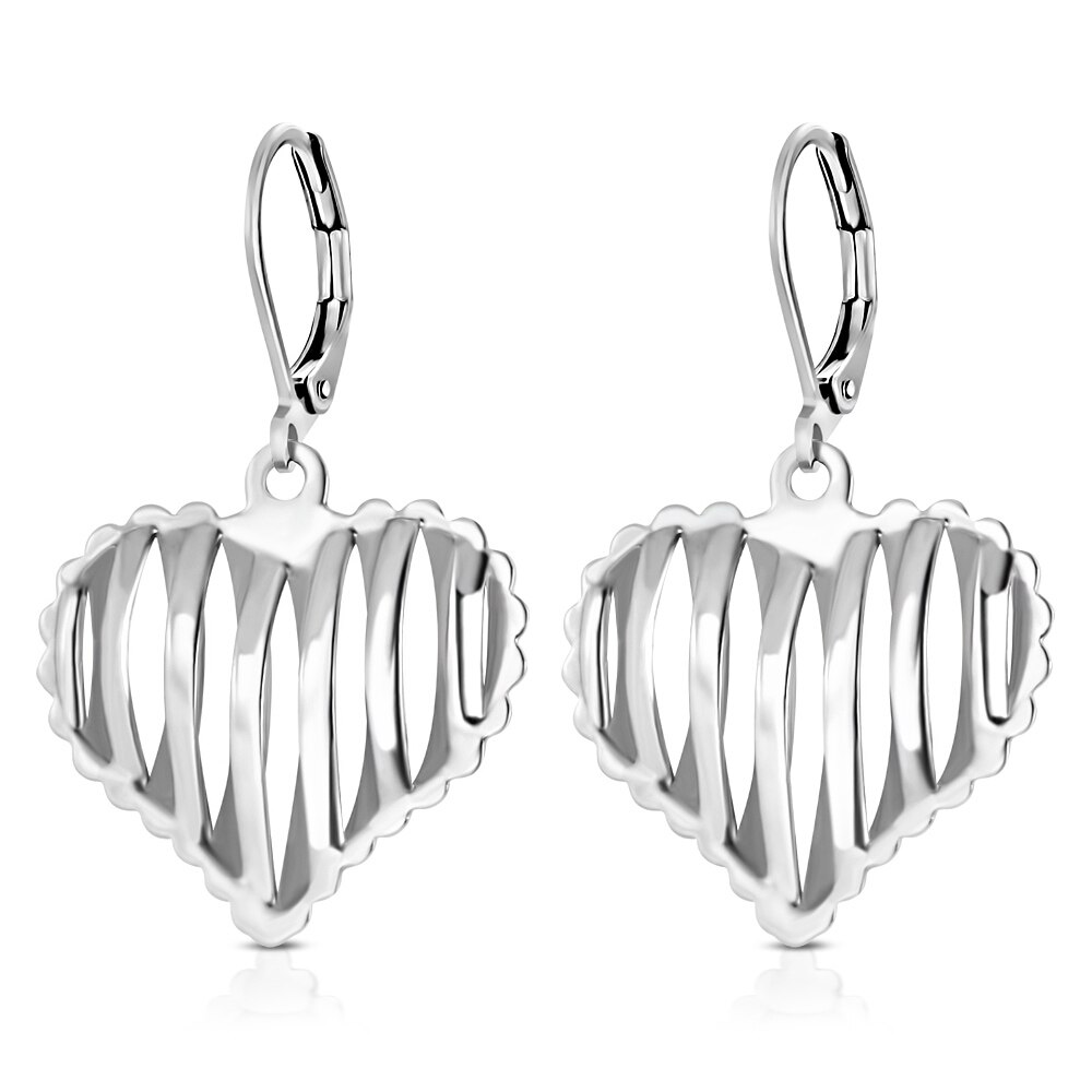 Cercei eleganti inox cu inimioare - Be In Love ESL1604