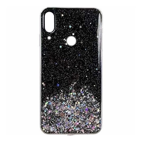 Husa Pentru Samsung A40, Star Glitter Case , Black