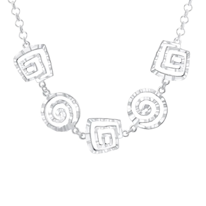 Colier cu forme geometrice, ADM, RetroNecklace