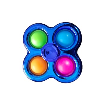Jucarie senzoriala antistres Fidget Spinner/breloc tip POP IT albastru 4 K KATHODE Jucarie senzoriala antistres Fidget Spinner/breloc tip POP IT albastru 4 K KATHODE