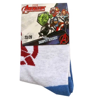 Sosete baieti, 75%bumbac, Avengers, gri Sosete baieti, 75%bumbac, Avengers, gri