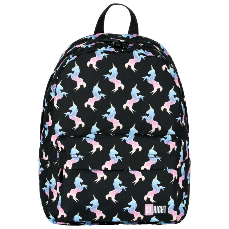 Ghiozdan St.Majewski, Gama St.Right, cu 1 Compartiment, Impermeabil, Gama Rainbow Unicorns BP33