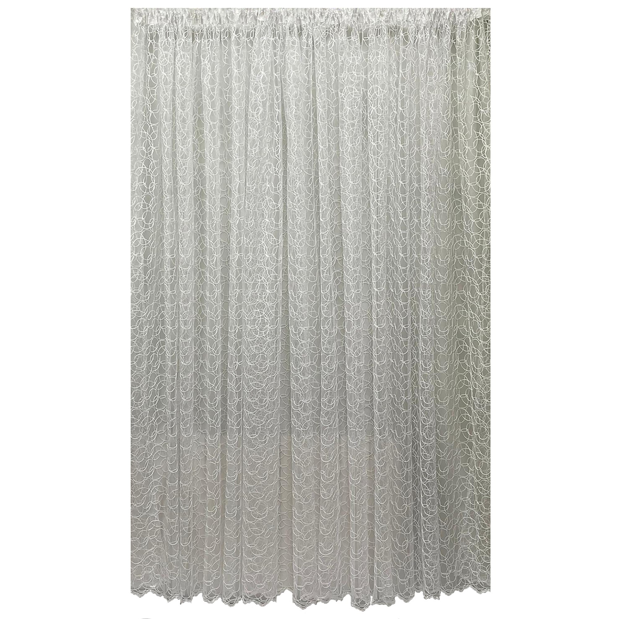 Perdea alba cu model alb din colectia 