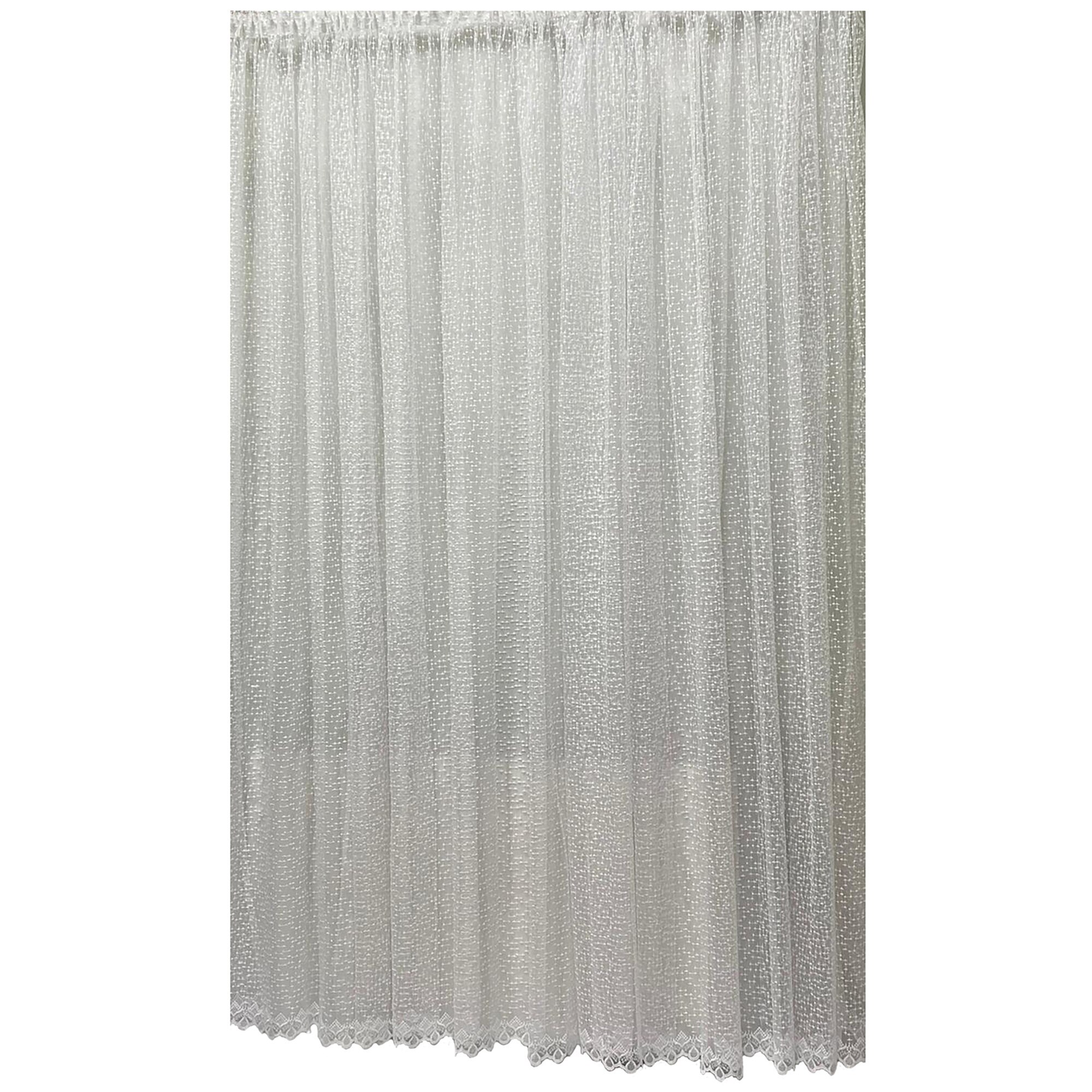 Perdea alba cu model alb din colectia 