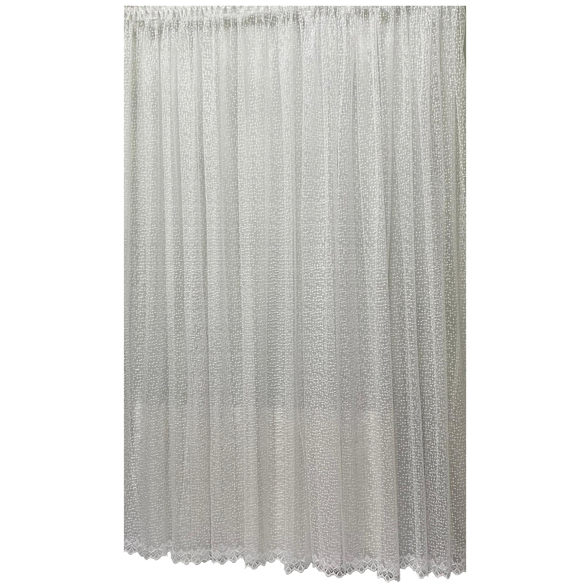 Perdea alba cu model alb din colectia 