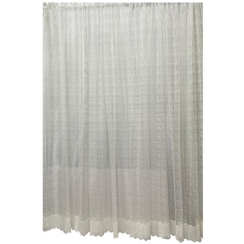 Perdea ivoire, cu model alb, din colectia  Perdea ivoire, cu model alb, din colectia