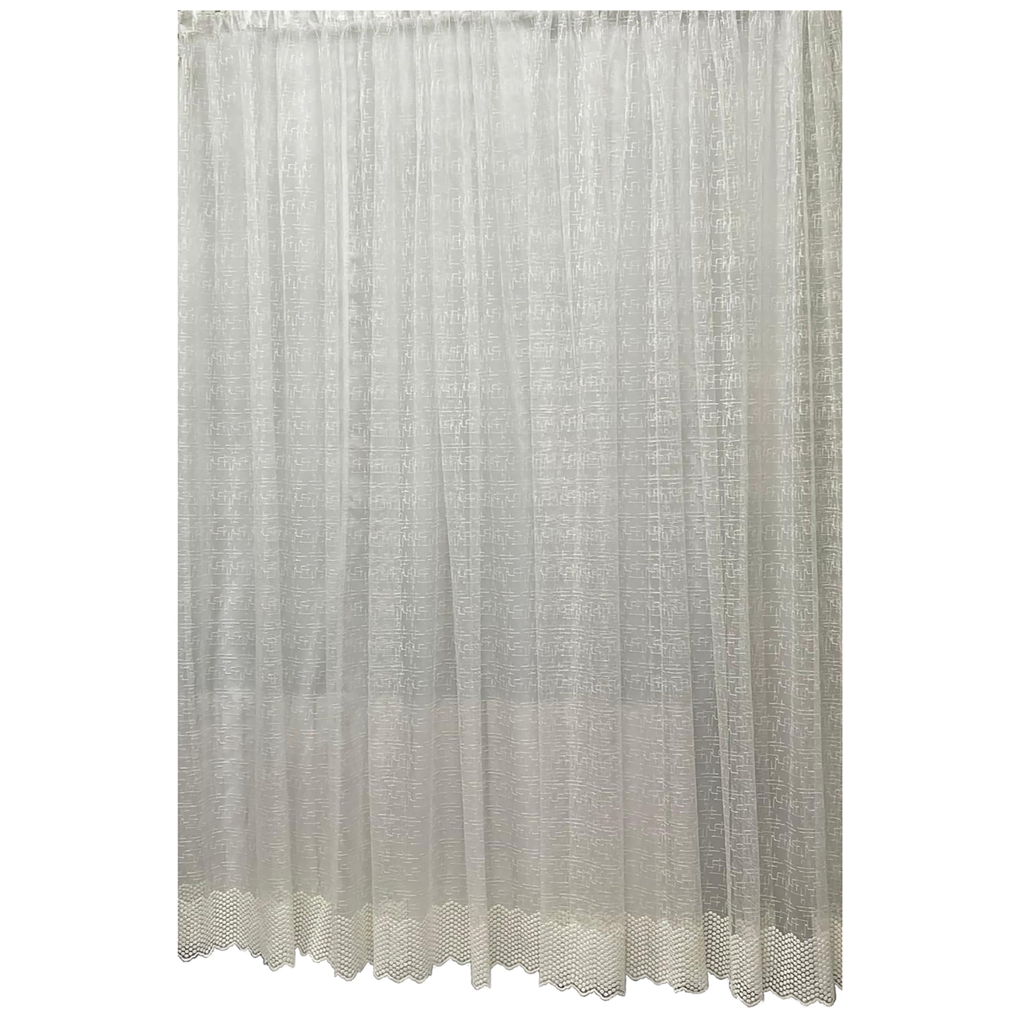 Perdea ivoire cu model alb din colectia 