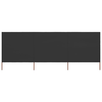 Paravan anti-vant cu 3 panouri, antracit, 400 x 160 cm, textil Paravan anti-vant cu 3 panouri, antracit, 400 x 160 cm, textil